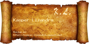 Kasper Lizandra névjegykártya